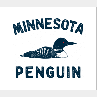 Funny Loon Minnesota Penguin Posters and Art